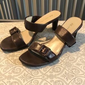 Anne Klein brown shoes.  Size 7 1/2.  Like new.  Heel is 2 1/2.